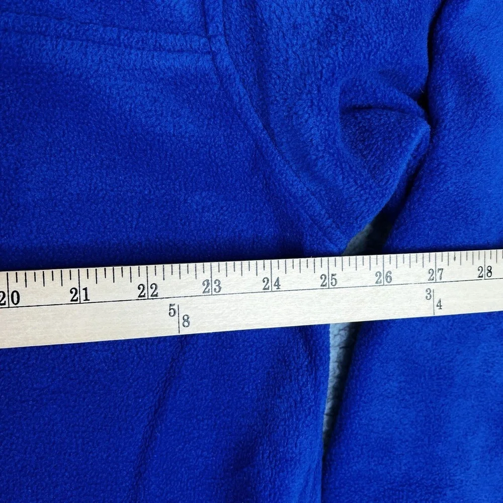 Vintage 90s Y2K Tommy Hilfiger‎ Mens 1/4 Zip Fleece Pullover Blue w/ Red XL